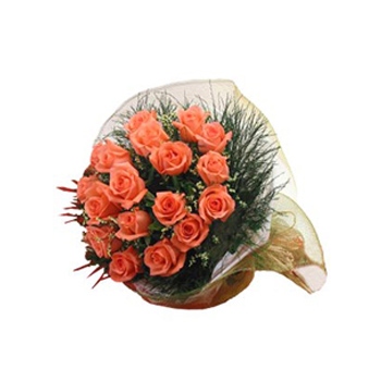 Wyślij bukiet pomarańczowych róż do bliskiej osoby w Chinach - {product_name}