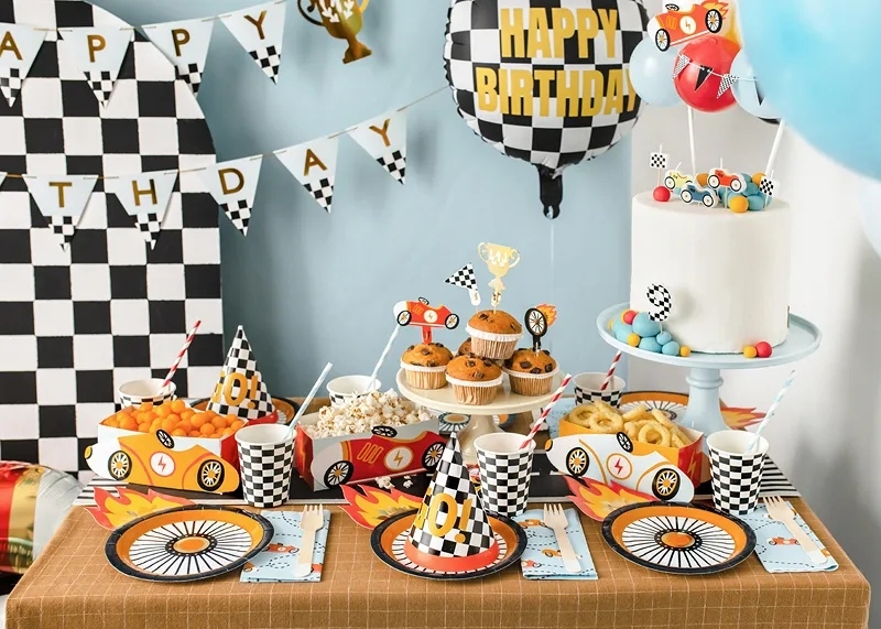 Szachownica Happy Birthday - Balon z helem