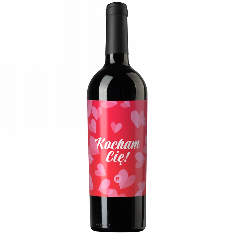Wino czerwone Kocham Cię