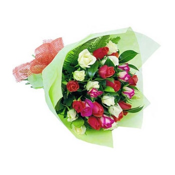 Wyślij bukiet kolorowych róż do Wietnamu - {product_name}