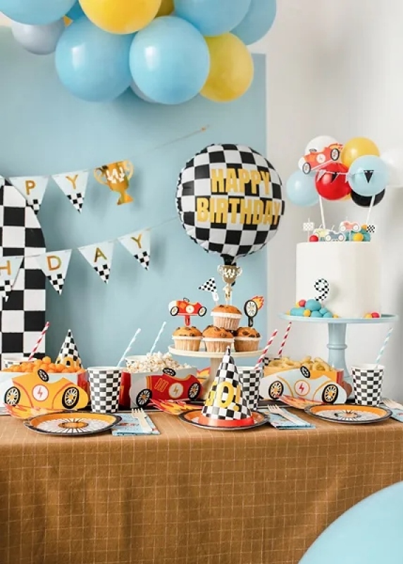 Szachownica Happy Birthday - Balon z helem