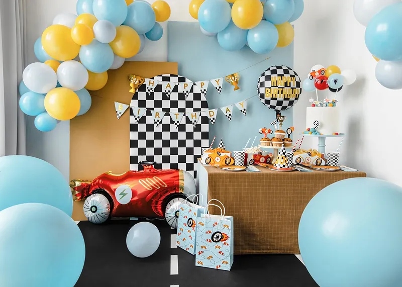 Szachownica Happy Birthday - Balon z helem