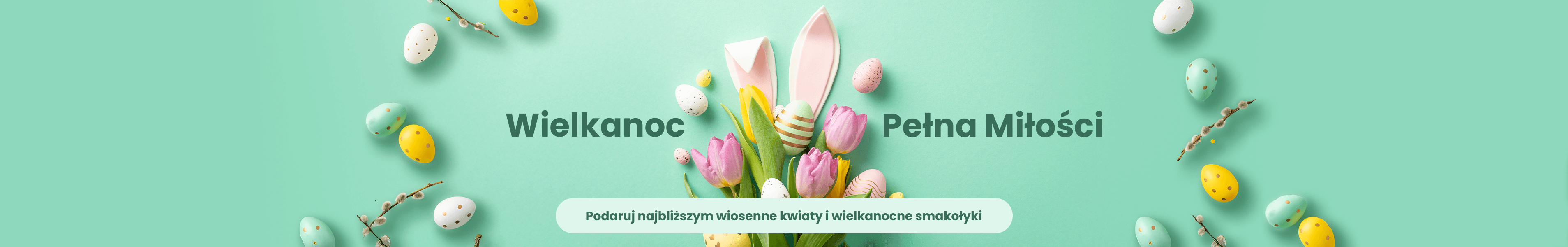 Kwiaty i prezenty na Wielkanoc