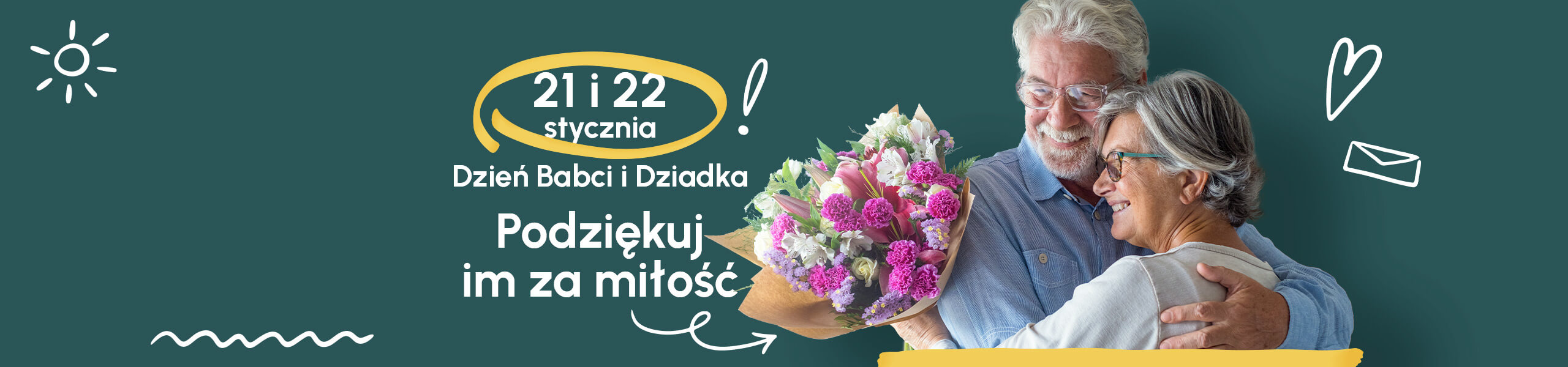 Kwiaty i prezenty na Dzień Babci i Dziadka
