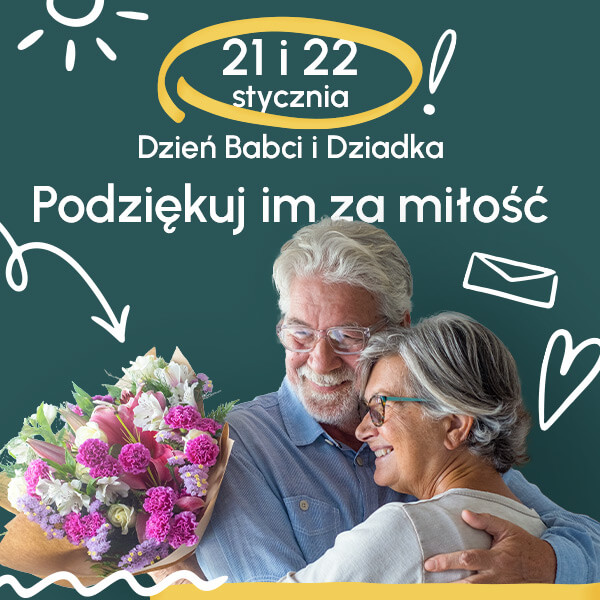 Kwiaty i prezenty na Dzień Babci i Dziadka